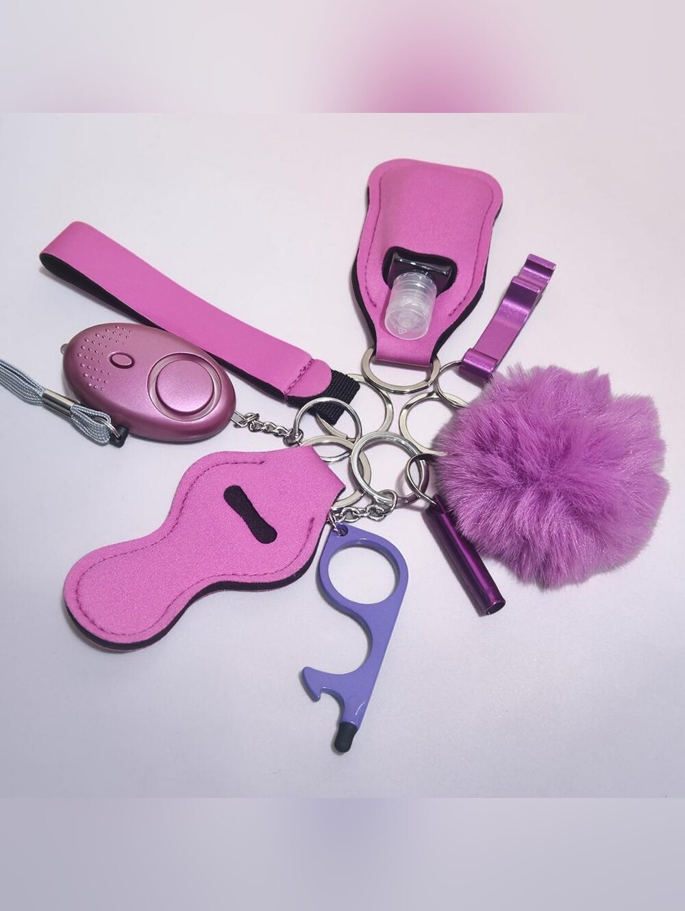 Purple Self-defense and Utility Keychain Bundle